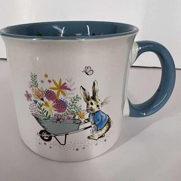 World of Beatrix Potter Peter Rabbit Large White Blue Large Mug 473mL / 16oz‎ - Picture 1 of 10